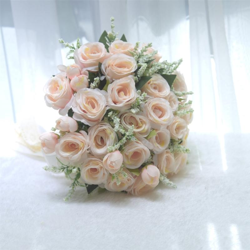 Life Like Artificial Flower Bridal Bouquet For Wedding Photography Silk Flower Arrangement Ceremony Bride Accessory