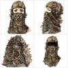 Strój ghillie Ghillie kamuflaż liściasty kapelusz 3D pełna maska nakrycia głowy turcja Camo Hunter akcesoria myśliwskie