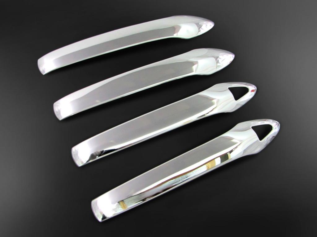 BRIGHTZ Stainless Steel Plated Door Handle Half for Toyota Corolla Touring ZWE219W Ultra-Mirror Covers, 4-Piece Type, (2010, 2012, 2017, 2018, 2019,