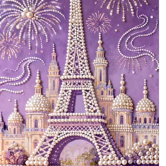Chinese Horse Year Faux Pearl Painting Kit DIY 3D Lunar New Year Wall Art Zodiac Horse Home Craft Kit Spring Festival Gifts for Beginners Adults