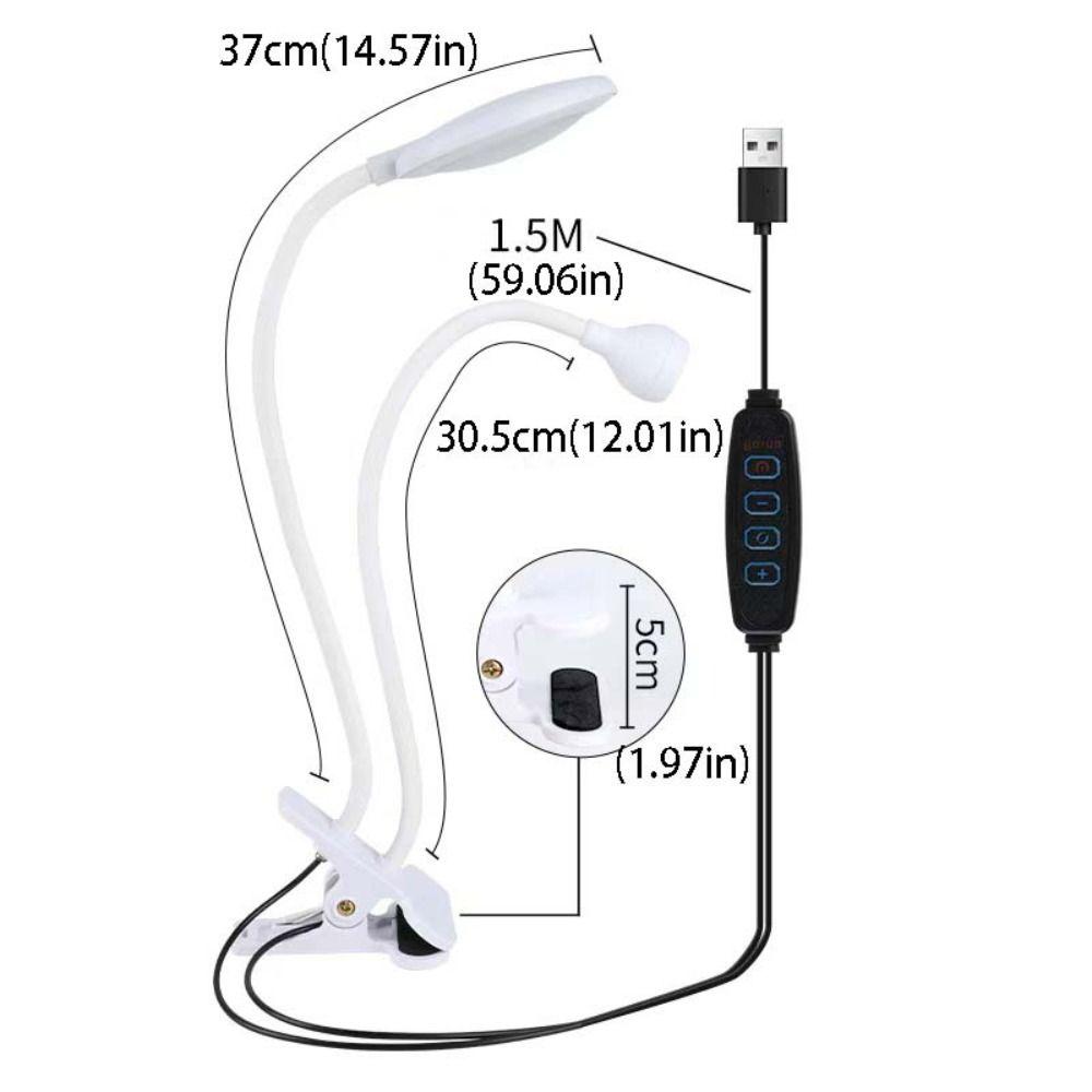 Double-head Gooseneck Nail Lamp Nightlight UV Curable Violet Lamp  for Manicure Salon