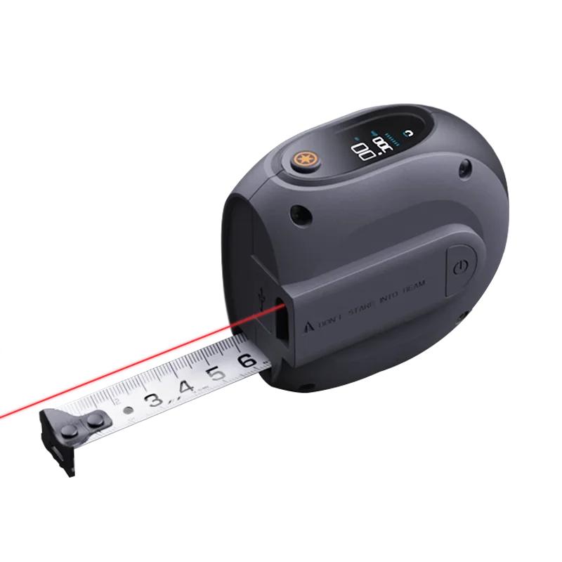 JIMIHOME Laser Rangefinder Laser Tape Measure Meter Digital Electronic Roulette Stainless Tape Measure Portable Distance