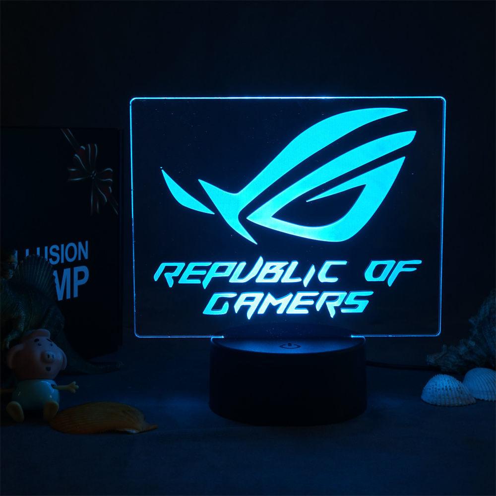 3D Visuelles Spielornament Licht E-Sport Atmosphäre Licht 3D Nachtlicht Gamepad Dekorative Leuchte