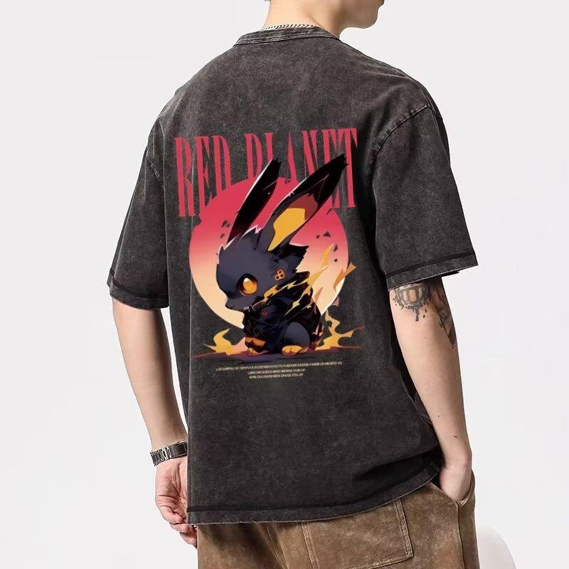 

Семь футболок Dragon Ball Манга Ретро Мужские с коротким рукавом Уличная печать Повседневные Свободные Футболки Топы 5XL серый