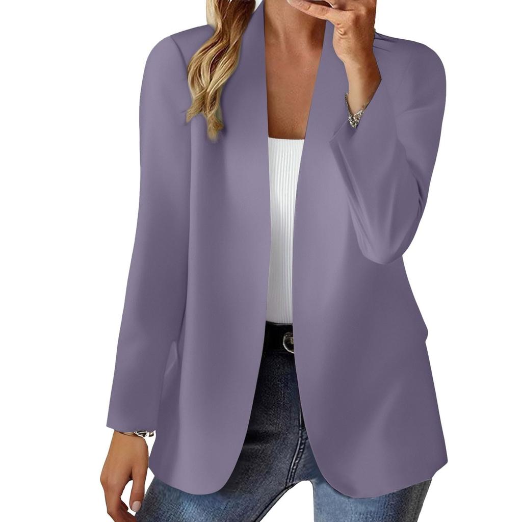 Women's  Fashion  Long Sleeve Open Front  Business Casual Cardigan, Fashion Jacket,