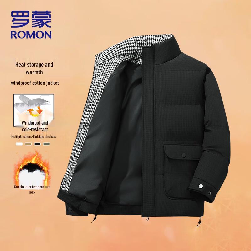 

ROMON Men s Thickened Stand-Collar Puffer Jacket XL