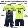 Men Soccer Jersey Set Short Sleeve Shirt and Shorts with Socks Breathable Quick Dry Lightweight Athletic Uniform Kit for Training Match Sportswear