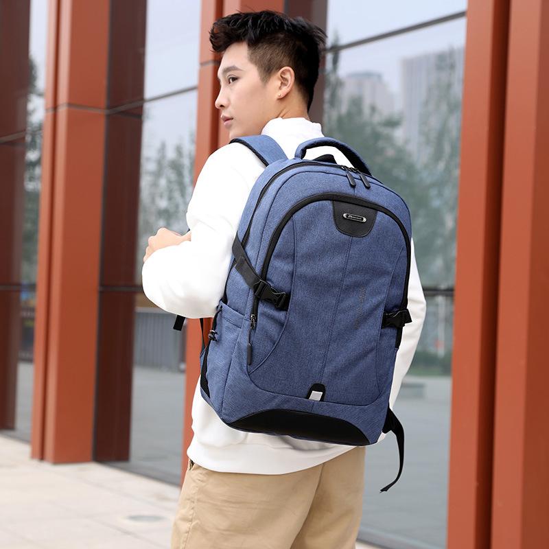 Rucksack Herren Große Kapazität Geschäftsreise Wasserdicht USB-Kopfhöreranschluss Computerrucksack Pendeln High-School-Schüler