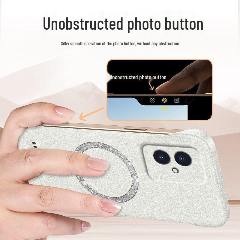 Glitter Rock Sand Magnetic Honor 100 Pro Ultra-Thin Hard Case with Heat Dissipation Honor 100