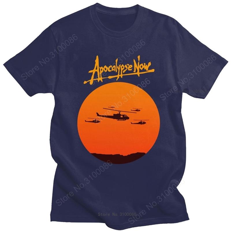 Apocalypse Now Tshirt Men Pure Cotton Huey Helicopter T-shirt Vietnam War Tee Tops Round Neck Short Sleeve Fashion T Shirt Merch