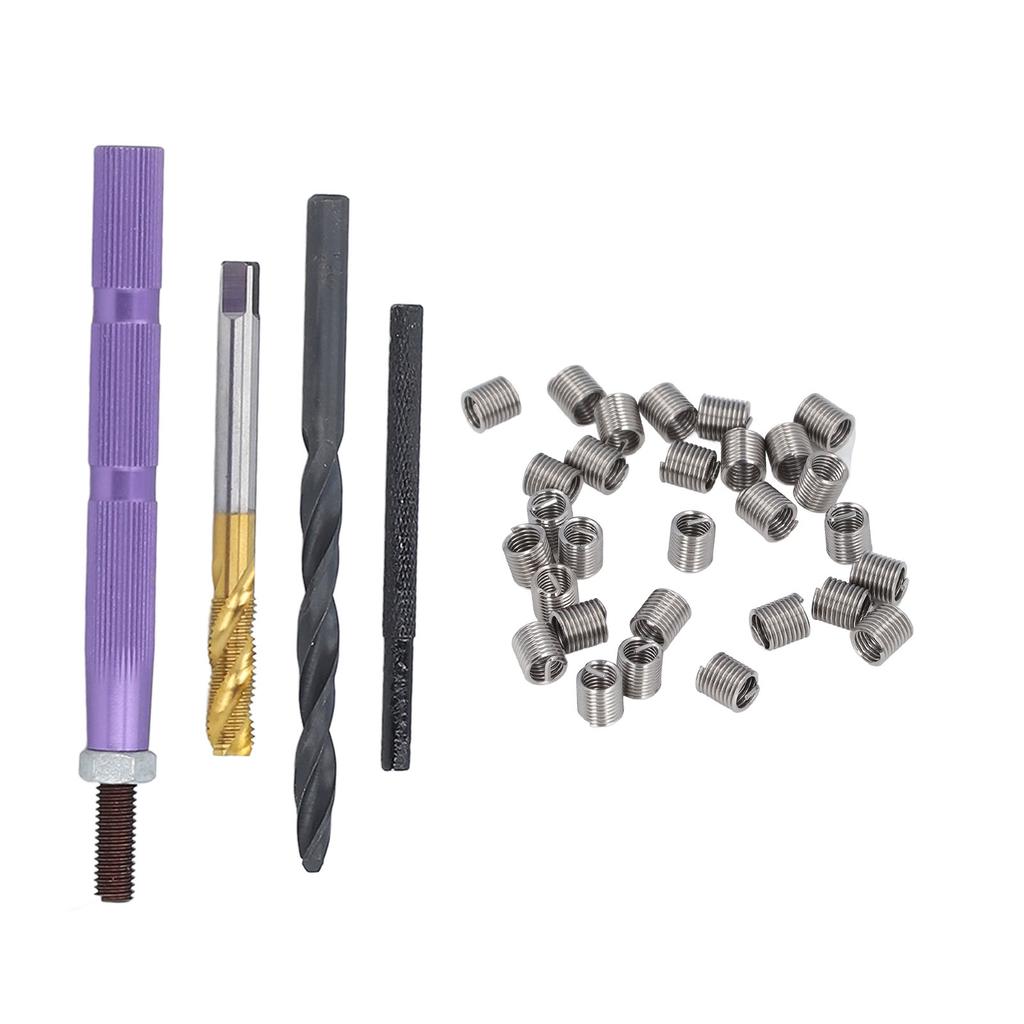 34PCS Set Metric Thread Repair Kit 304 Stainless Steel Thread Repair Installation Kit