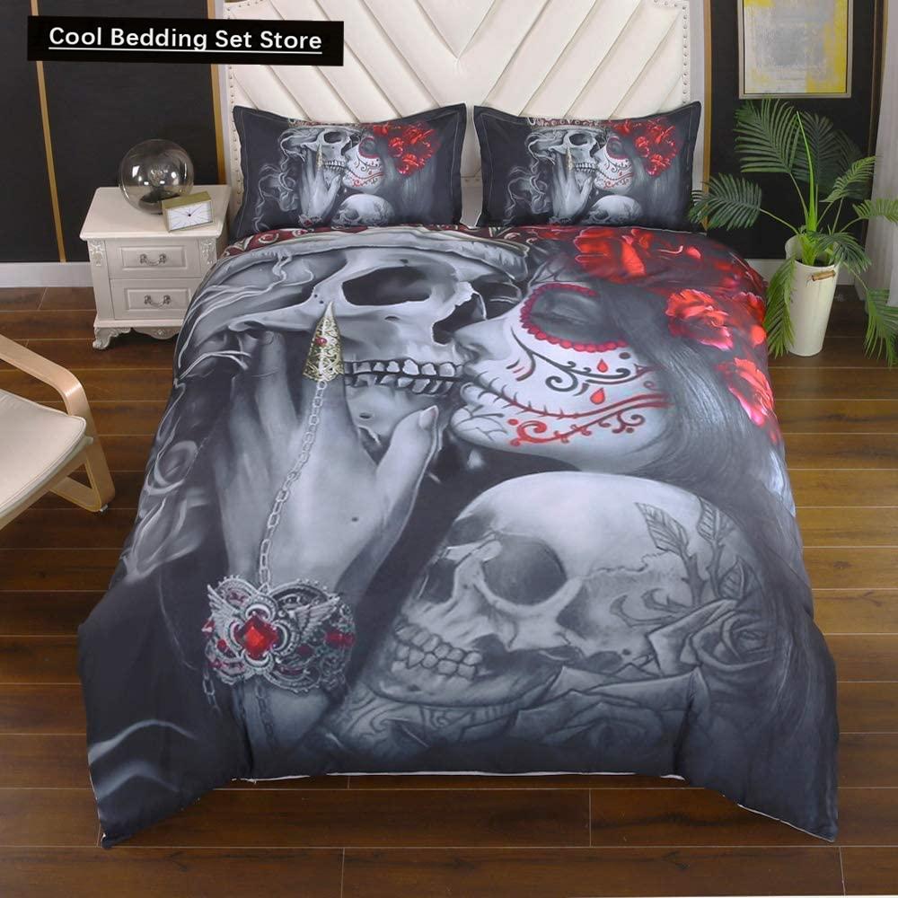 Sexy Beauty Skeleton Girl Bedding Set 3d Duvet Cover Polyester Comforter Cover Twin Queen King Single Size Luxury Fashion Gift