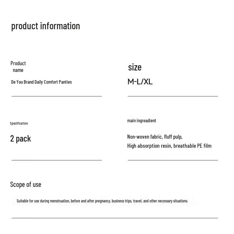 DeYou Leak-Proof Period Protective Underwear