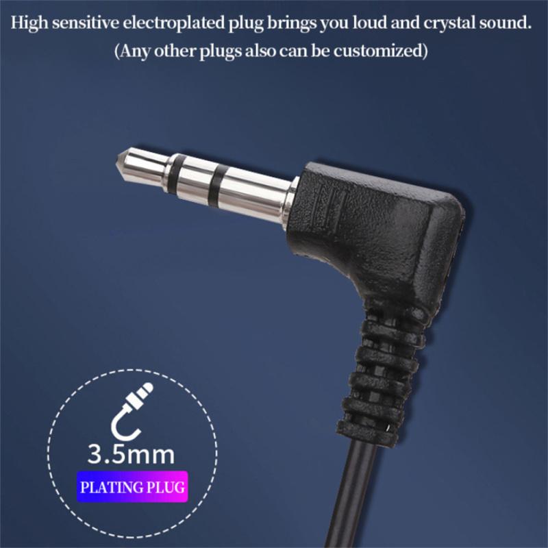 D Şekilli Yumuşak Kulak Kancalı Kulaklık 3.5mm Fiş Çift Kanallı Tek Taraflı Kulaklık Dizüstü Bilgisayar ile Uyumlu