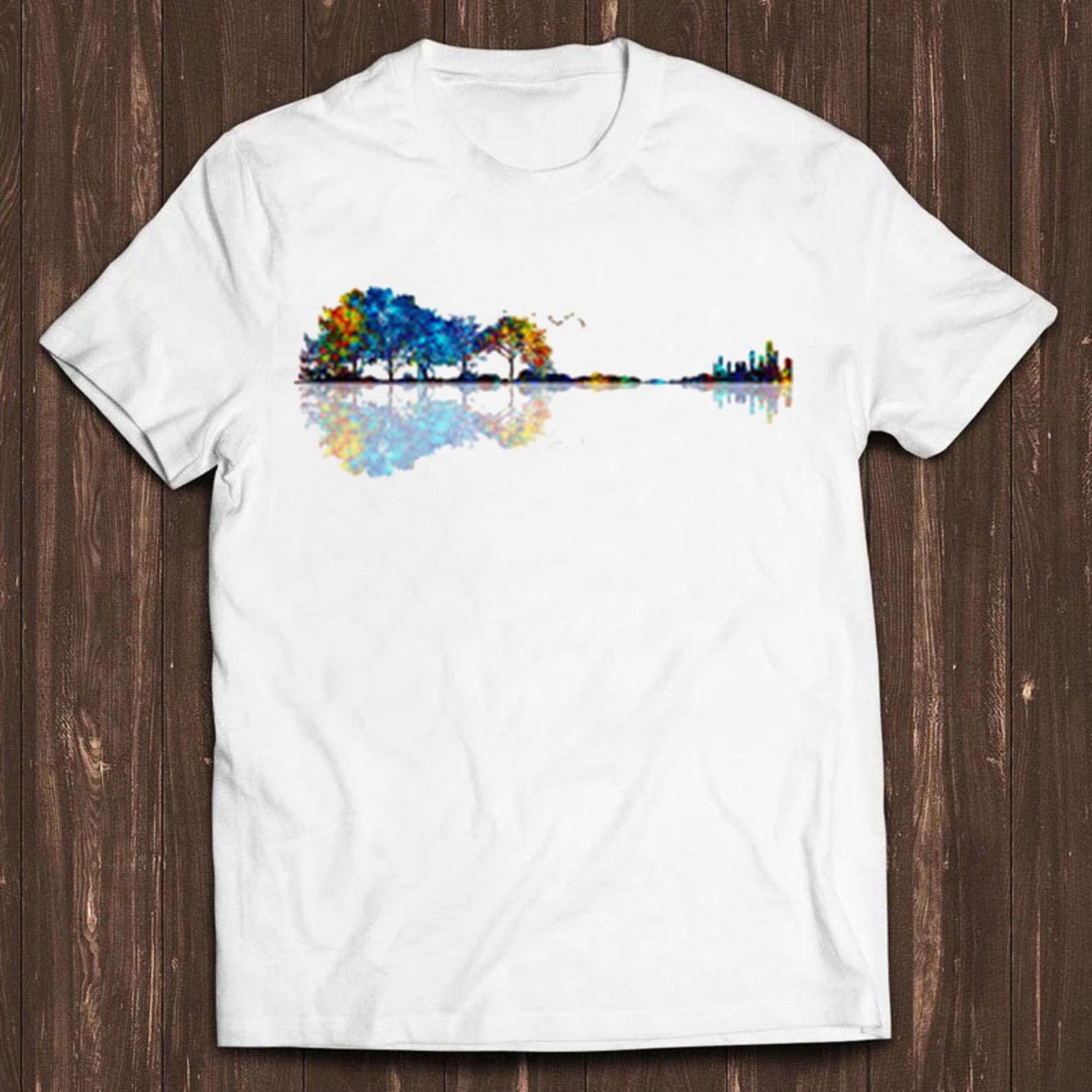 Guitar Tree Nature Forest Climate Change Music Cool Gift T Shirt C767 XL