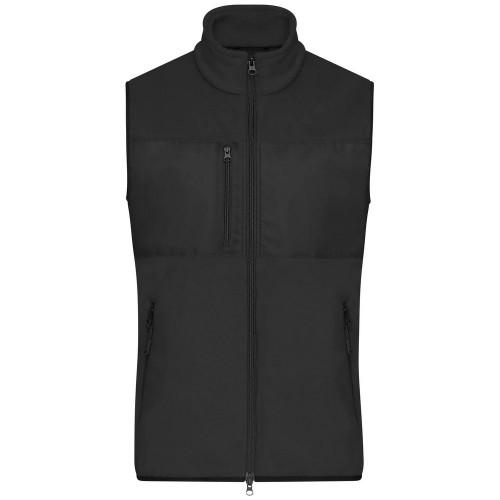 James and Nicholson Mens Contrast Fleece Gilet