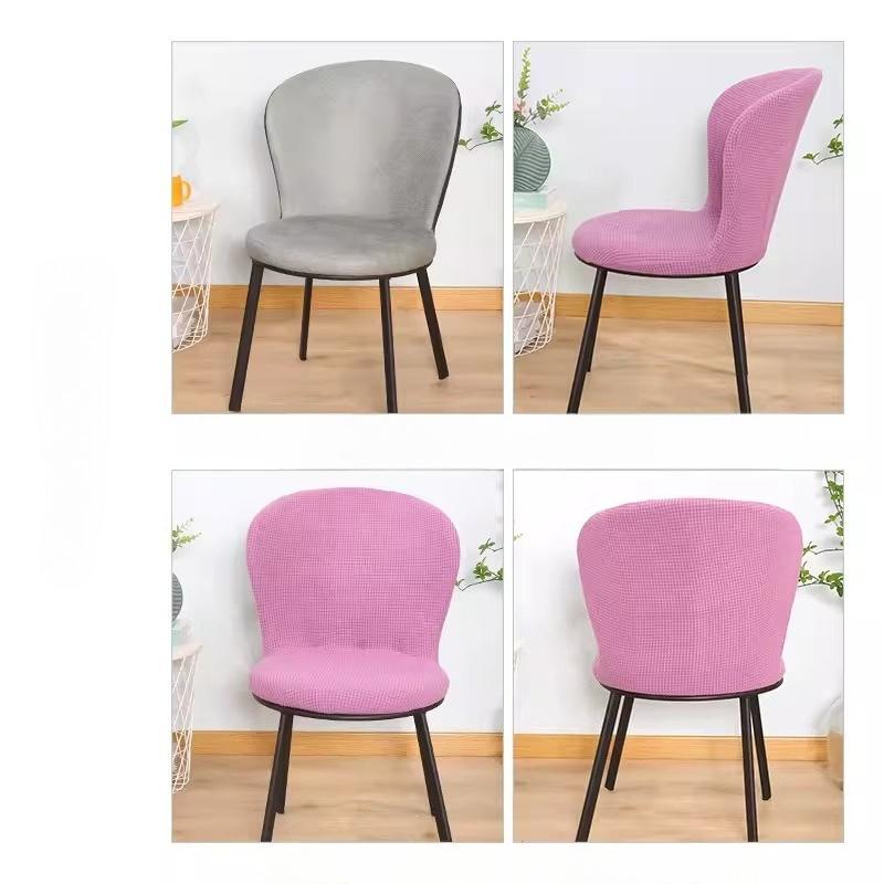 Semi-circular Arc Type Chair Cover Elastic Small Stool Slipcovers Single Low Back Dining Chairs Covers Seat Cover Home Decor