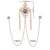 New Letter Rhinestone Brooch Tassel Chain Crown Angel Wings Lapel Pin Badge Suit Shirt Collar Pins Jewelry Accessories