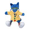 New 30cm Pete the Cat Plush Doll Pizza Party Soft Plush Blue Cat Stuffed Animal Toy Super Soft Pete Kitty