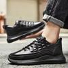 Fashion Men Leather Shoes Fashion Casual Sneakers Designer Brand Crocodile Vulcanize Shoes Lightweight Breathable Lace-up Plat Work Shoe