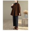 DIMANAF New Plus Size Autumn Women Coat Basic Long Sleeve Jackets Vintage Casual Loose Outerwear Cotton