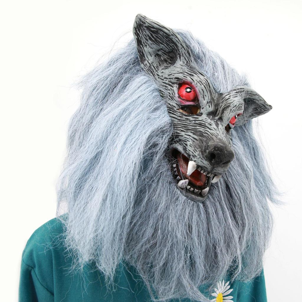 Halloween Werewolf Mask Cosplay Masquerade Props Wolf Head Mask - Scary Animal Latex Mask
