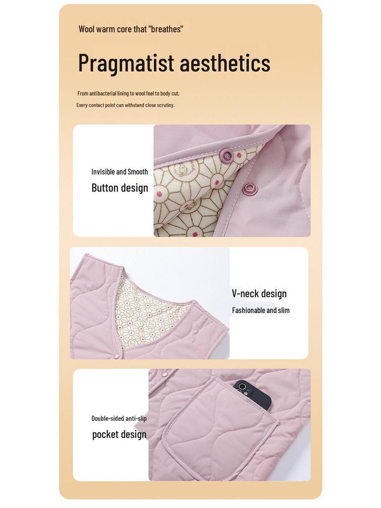 Women's Thickened Cape Vest for Autumn/Winter 2025 - Stylish and Warm for Middle-Aged and Elderly