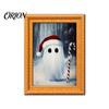 Decorative Metal Cabinet Magnets Christmas Ghost/Dog/Cat Fridge Magnets, Retro Wooden Photo Frame Refrigerator Magnet, Strong Magnetic Decorations