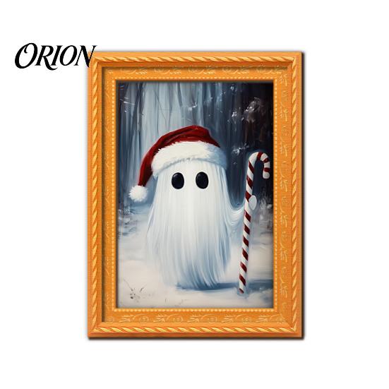 Decorative Metal Cabinet Magnets Christmas Ghost/Dog/Cat Fridge Magnets, Retro Wooden Photo Frame Refrigerator Magnet, Strong Magnetic Decorations