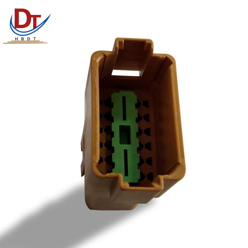 12-Pin Automotive Wiring Harness Connector Housing - Orange Plastic DT04-12PD Connector Housing