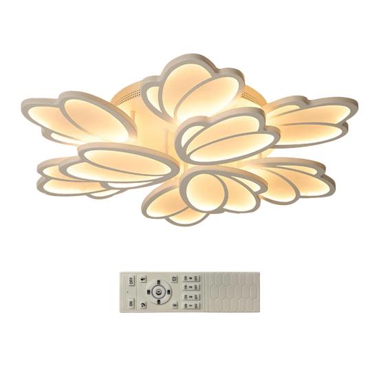 Lampă de plafon LED pentru living Lumină moale Protecție ochi Lampă cu reglare inteligentă Design petală Lampă Economisire energie Iluminat decor pentru casă