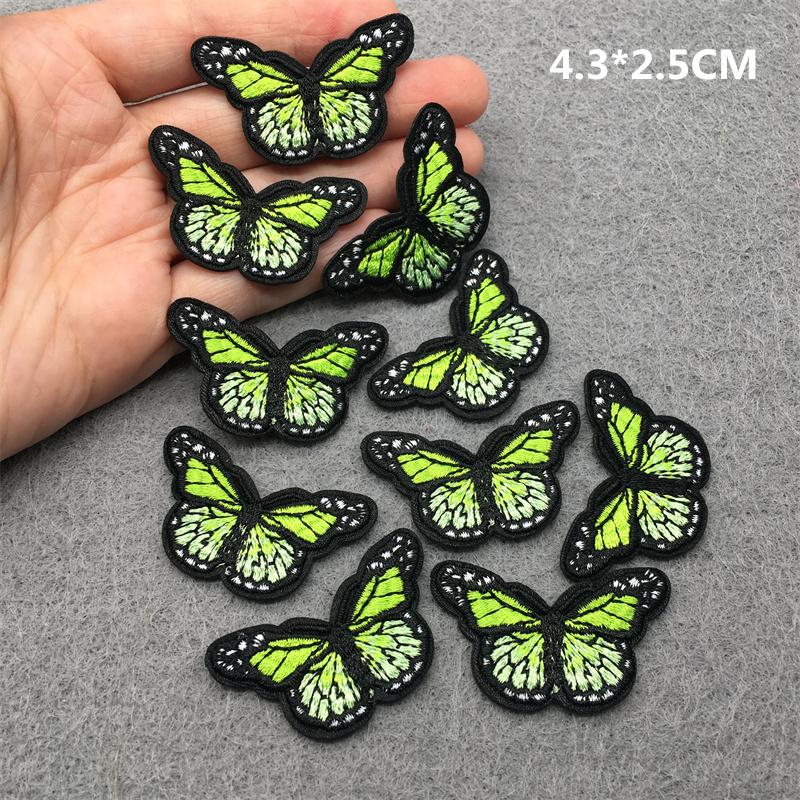 10Pcs Butterfly Patches Applique For Clothing Embroidery Patches On Clothes Diy Ironing Sewing Children Kids Stickers