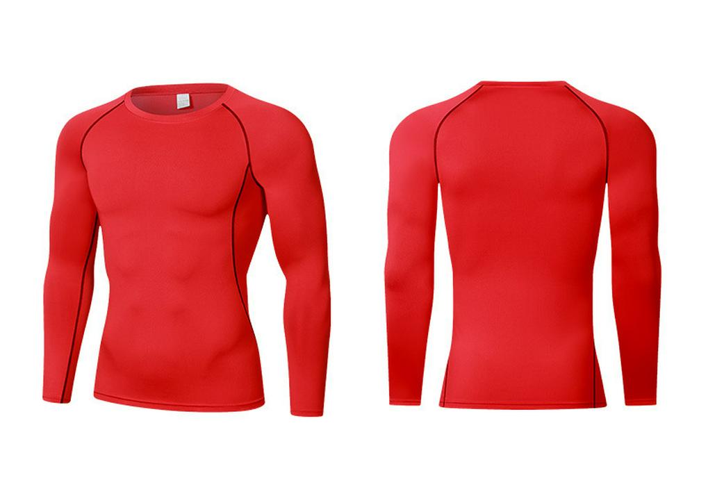 Maglia Compressiva a Maniche Lunghe ad Asciugatura Rapida da Uomo per Sport & Allenamento