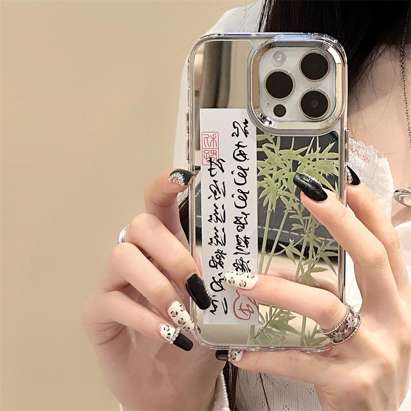 Zhitai iPhone 16 Pro/15 Pro Max Etui Lustrzane Trzy w Jednym (Styl narodowy)