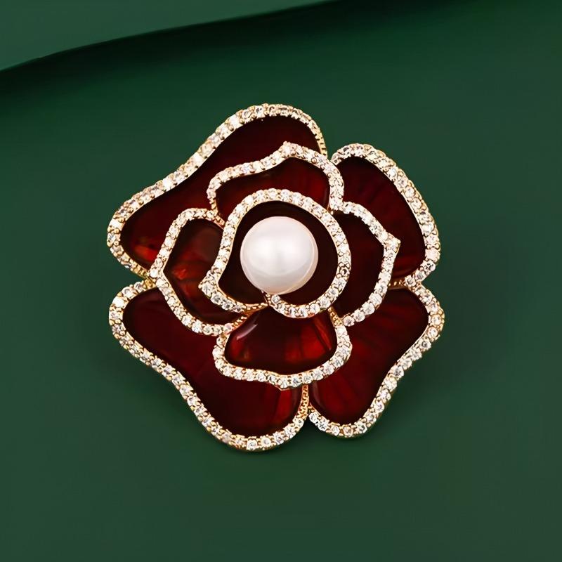 Xiaoxiangfeng Camellia Brooch, A High-end French Luxury Brooch with A Refined and Elegant Suit Pin