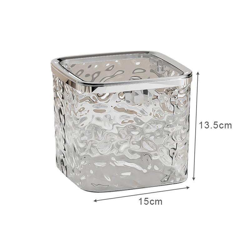 Press Type Mini Desktop Trash Can with Lid Desktop Paper Basket Car Waste Bins Small Storage Box for Jewelry Makeup