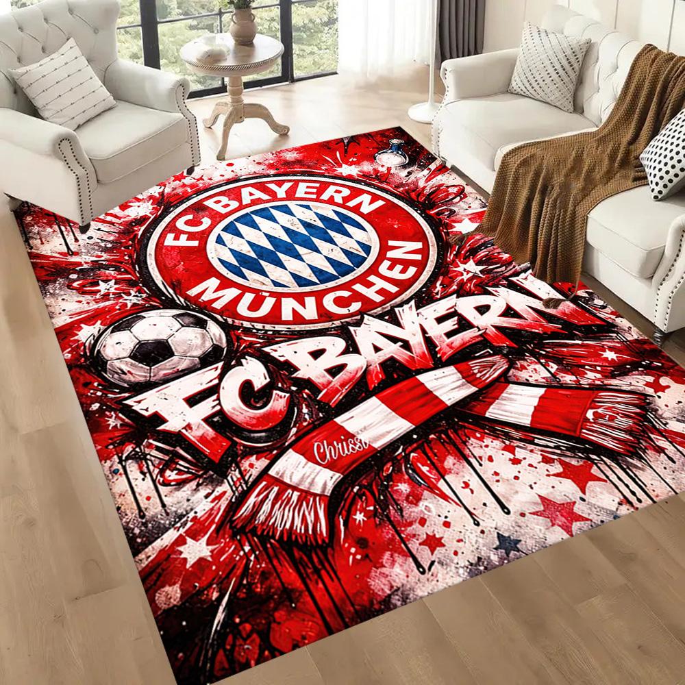 Fc Bayern Munich Uefa Champions Square Rugs Are a Great Choice for Living Rooms, Bedrooms, Home Décor, and As Gifts.