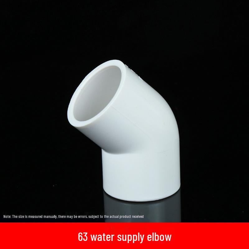 PVC 45° Elbow Water Pipe Fittings for Fish Tanks - White, Blue, Gray