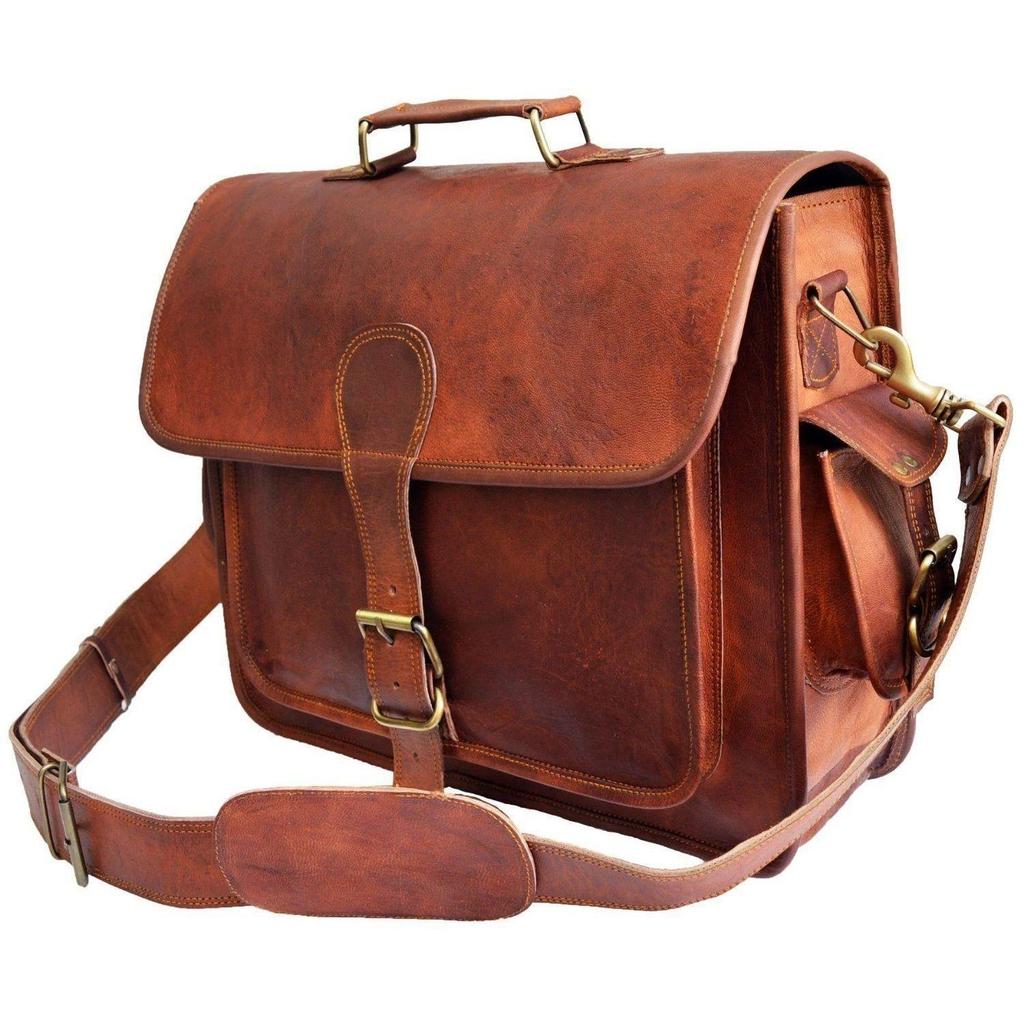 NEW Men's Leather Bag Business Messenger Laptop Shoulder Briefcase satchel