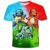 Kids 3D T-shirt Pocket Monster Cartoon Short Sleeve Tops Summer Casual Wear