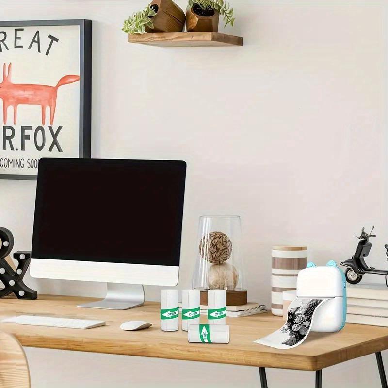 5/10 Rolls Mini Printer Paper, Self-adhesive Thermal PaperPrintable Sticker Paper for Pocket Thermal Printers