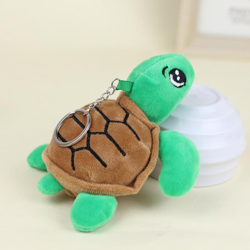 Adorable Plush Ocean Animal Large Turtle Keychain Soft Toy In Multiple Colors