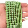 1 Strand Faceted Crystal Beads Olive Green Abacus Glass Loose Spacer Beads For Jewelry Making DIY Necklace Bracelet 3/4/6/8mm
