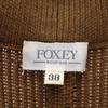 FOXEY Made In Japan Wool 7 Minutes Sleeve Knit One Piece 38 Brown Women Used