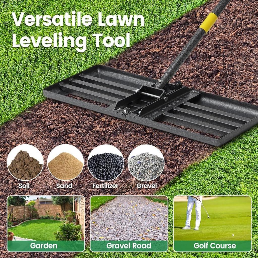 Landscape Rake Efficient Leveling Lawn Tool for Pasture Garden Yard S