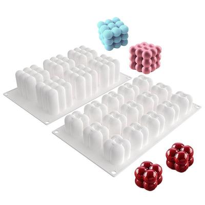 6-Kammer Zauberwürfel Silikonform für Kerzen und Kuchen