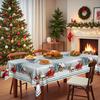 Christmas Tablecloth Snowflake Elk Reindeer Igloo, European Round Tablecloth Waterproof Leave-In, Household Dining Table Decorative Cloth
