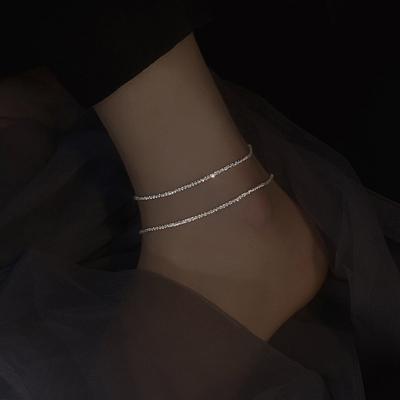 Sparkling Anklet Summer Temperament Light Luxury Niche Design Sparkle Starry Bea