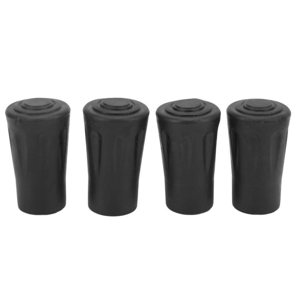 4pcs Trekking Pole Tips Rubber Replacement Tip Protectors for Hiking Poles with 12mm Hole Diameter