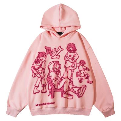 Women's Hooded Sweatshirt Casual Print Loose Top Hoodie Jacket